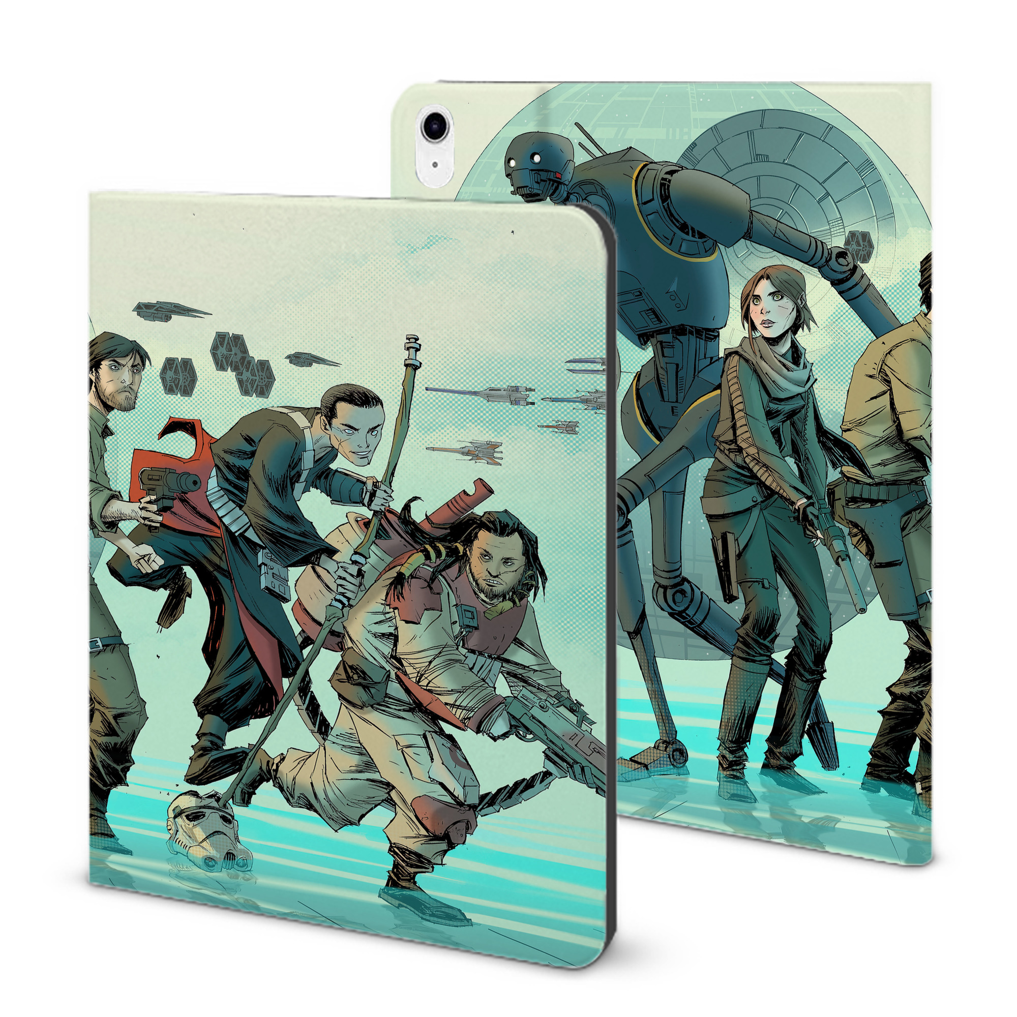 （画像用） スター・ウォーズ Star Wars IPad ケース ブック型 PUレザー TPU 耐衝撃 軽量 薄型 ペン収納なし 全面保護 IPad 各モデル対応
